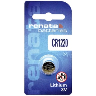 ถ่านกระดุม Renata CR1220 3V แพค 1 ก้อน ของแท้ ของใหม่