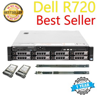 (ส่งฟรี รับประกัน 1 ปี ออก vat ได้) Server Dell R720 CPU E5-2620*2 HDD SAS3TB*2 RAM 32GB RAID H710 PSU Dual Power*2