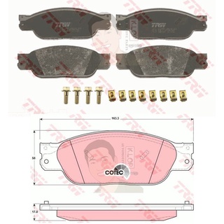 GDB1401 ผ้าเบรค-หน้า(TRW) (เนื้อผ้า COTEC) JAGUAR S-TYPE