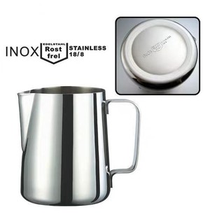 INOX milk pitcher stainless steel 304 เหยือกสแตนเลส304 ยี่ห้อ inox/ milk pitcher/ เหยือกเทนม latte Art ขนาด 350ml/600ml