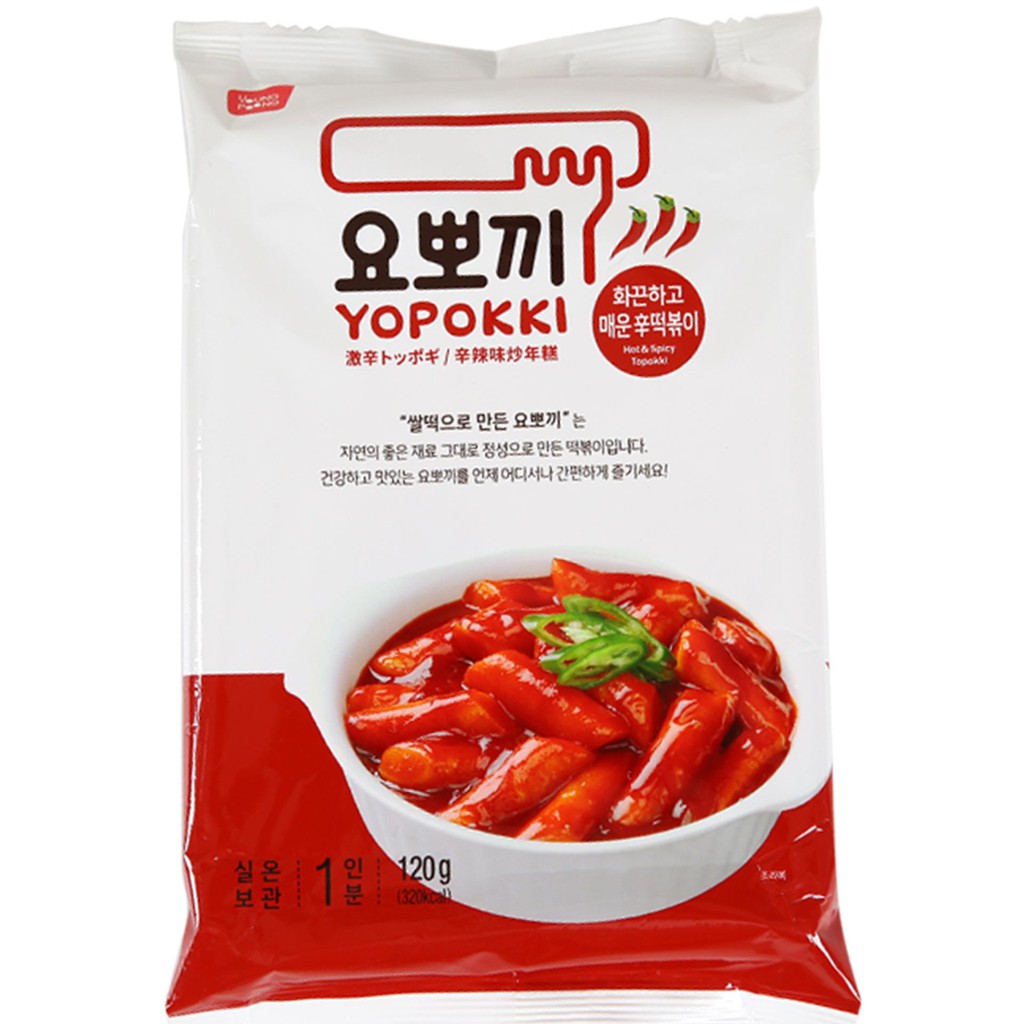 ต็อกป๊อกกิซอสเผ็ดมาก Tokpokki Yopokki Hot & Spicy แบบซอง 120g