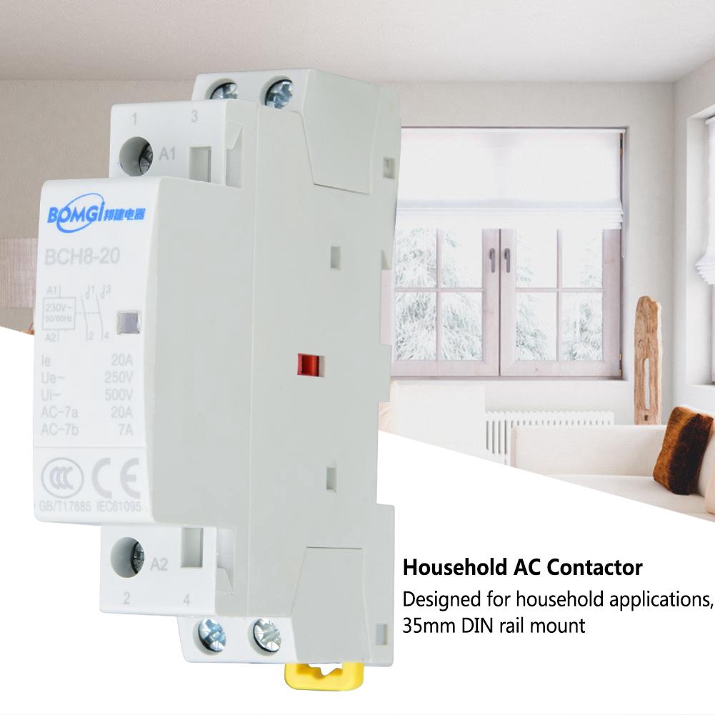Contactor Mount Household AC Rail DIN 2NO 2P 220V/230V 24V 20A 50/60Hz xguli.th ThaiPick