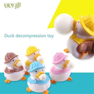 Lily Non-Toxic Squeeze Toy Cute Duck Bubble Fidget Toy Stress Reliever Toy for Kids and Adults