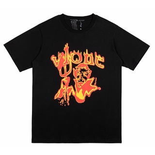 VLONE แฟชั่นใหม่เสื้อยืดคอกลมลายพรางผู้ชายและผู้หญิงลำลองแขนสั้น