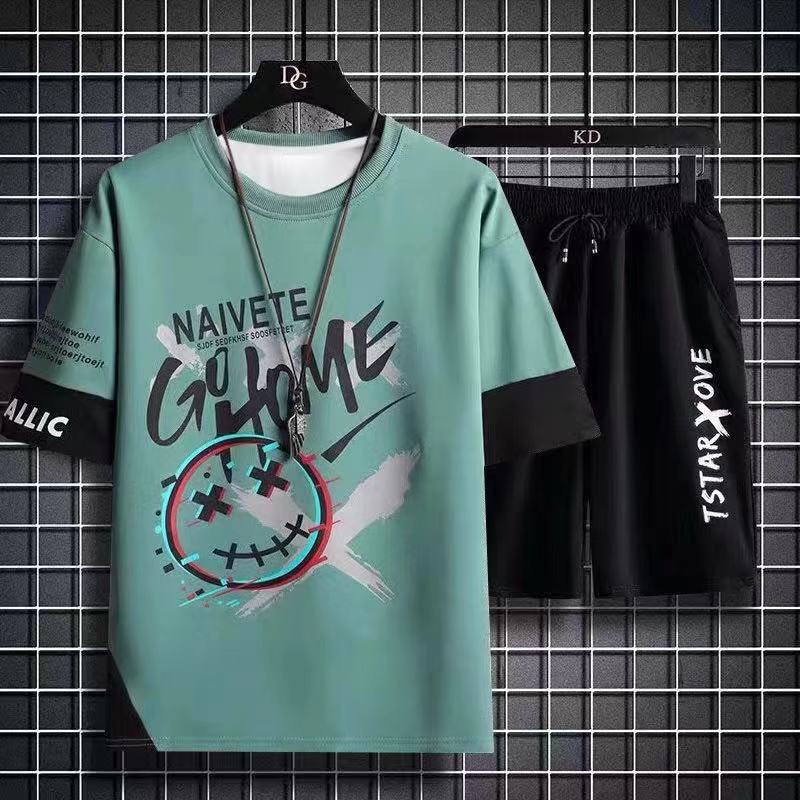 เสื้อ+กางเกงขาสั้น ผ้าเบา ไม่หด ไม่ย้วย เสื้อยืดคอกลมสีพื้น.ลายใหม่สวยผ้าดีใส่สบาย.ได้ทั้งเสื้อกับกางเกง