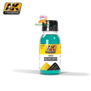 AK174 Photoetch Burnishing 100ml (น้ำยาทำ PE ให้เหมือนเหล็ก)