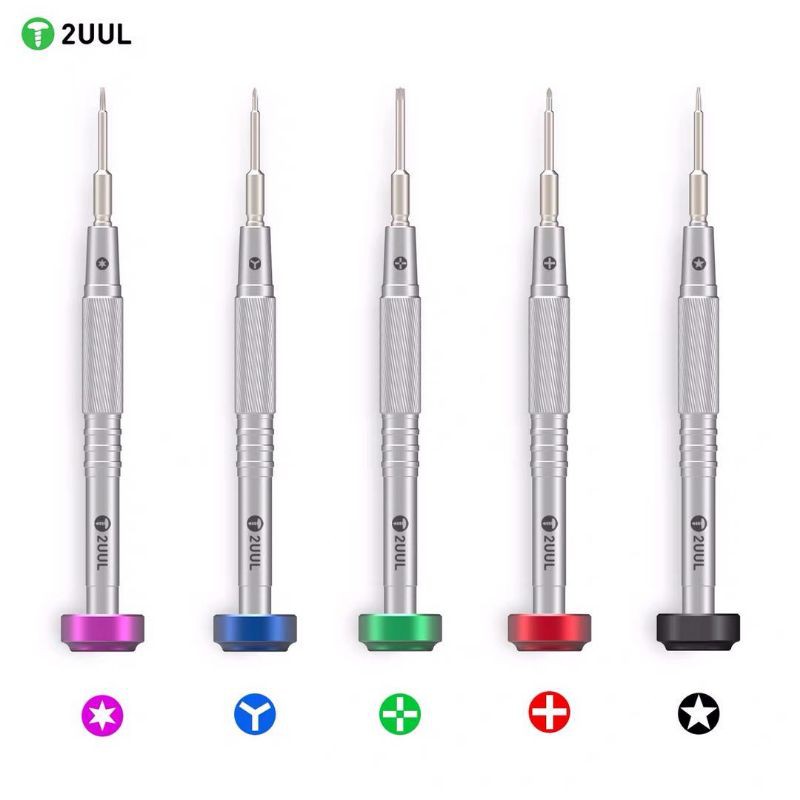 2UUL SD01-05 ไขควงซ่อมโทรศัพท์มือถือสามเหลี่ยมห้าเหลี่ยมกากบาทหก0.6/0.8/1.5/T2/2.5
