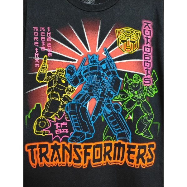 เสื้อยืด มือสอง ลายการ์ตูน transformers อก 42 ยาว 28