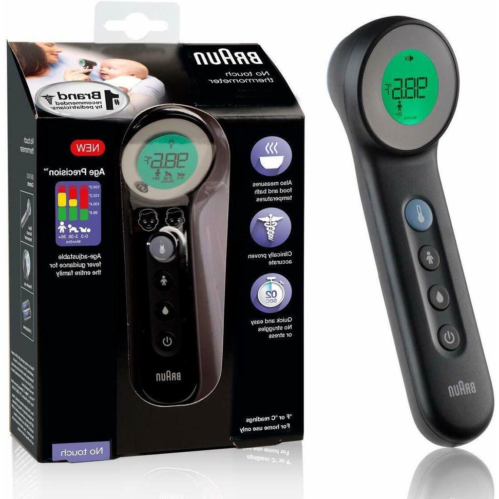 🇺🇸 USA 🇺🇸 New!! #1 USA Braun New Design ปรอทวัดไข้ทางหน้าผาก  Forehead Thermometer Braun 3-in-1 No T