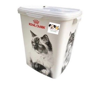 ถังใส่อาหารลายแมว Royal Canin