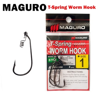เบ็ดหนอน เบ็ดเขียด Maguro T-Spring Worm Hook