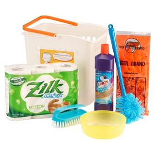 ถูกที่สุด✅ บงกชแก้ว สังฆทาน ชุดทำความสะอาดสุขภัณฑ์ 1 ชุด Bongkhotkaew Monk Offering Basket Toilet Cleaning Set 1 Set