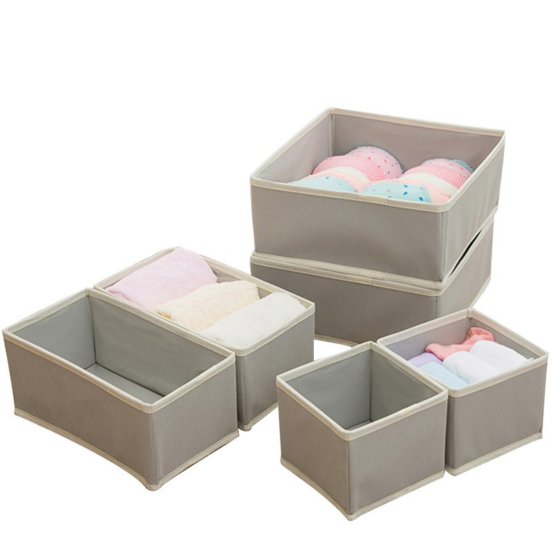 6pcs Nonwoven Multifunction Boxs Drawer Divider Closet Box For
