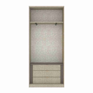 SB Design Square ซีรีย์ตู้ผ้า WD Plus รุ่น Wardrobe Plus สีเงิน แบรนด์ SB FURNITURE