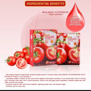 #1กล่อง(10ชิ้น)90บาท#TOMATO MASKมาส์กหน้า Belov 3D บีลอฟ ของแท้ มาร์กหน้า mask 3D แบบแผ่น