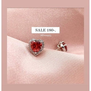 Luxury premium earring💎SALE180 ต่างหูงานพรีเมี่ยม สวยหรู 💓ก้านเงินแท้ 92.5% ชุบ white gold 18 k