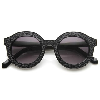 Kiss Sunglasses แว่นตากันแดด รุ่น Retro Style Glomesh - Leather Black