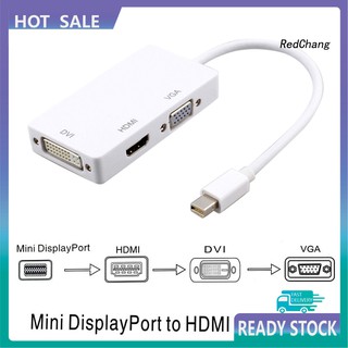 -SPQ- 3 in 1 อะแดปเตอร์สายเคเบิ้ล HDMI VGA DVI ขนาดเล็ก แบบพกพา