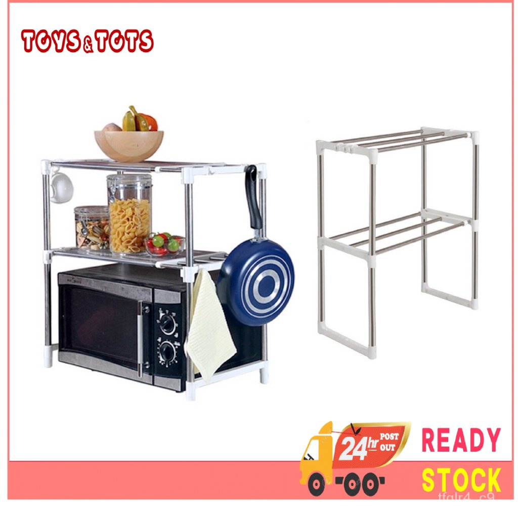 2 Layers Stainless Steel Oven Storage Rack Silver oven rack oven shelf ...