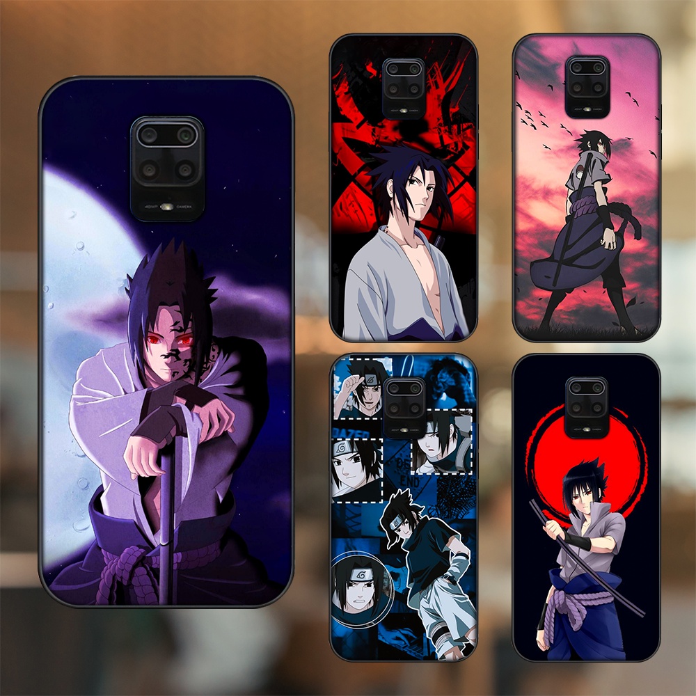 Xiaomi Redmi Note 9s Case, Note 9 Pro ขอบสีดําพิมพ ์ ด ้ วยภาพ Uchiha Sasuke Naruto