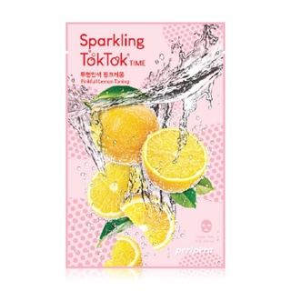 Peripera Sparkling Toktok Time Mask Sheet 18g #02 Pinkfull Lemon Toning.