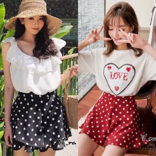 พร้อมส่ง/กางเกงกระโปรง Stlye Korea ผ้าเนื้อดีมีนิ่มใส่สบาย งานคุณภาพ ทรงเป๊ะ ดีเทลกางเกงรุ่นนี้มีระบายสองชั้น