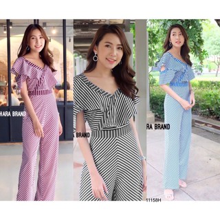 MF11158🍓
Jumpsuit จั๊มสูทยาวทรงเว้าไหล่แต่งระบายแขน ขาทรงกระบอกตรง ผ้าอิตาลีพิมพ์ลายริ้วคมชัด ผ้าพริ้วสวยใส่