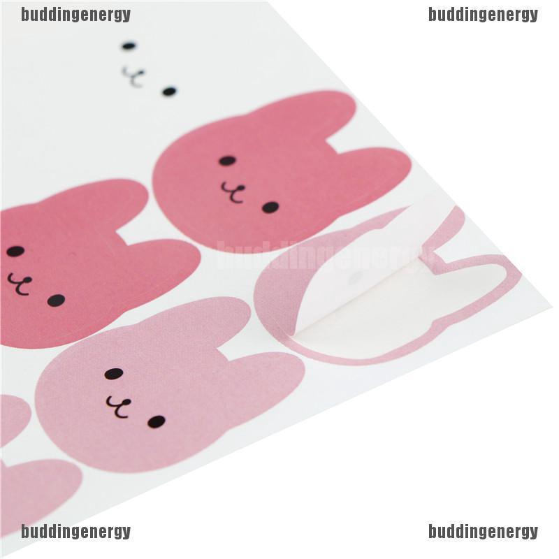 OutdoorHome120Pcs DIY Seal Sticker Tricolor Bunny Rabbit Label Stickers ...