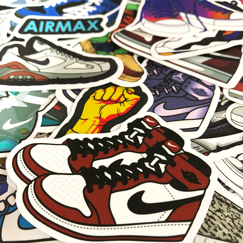 supreme airmax  nike รองเท้ากีฬา NBA sport fashion สติกเกอร์กันน้ำรูปแบบที่แตกต่างกัน sticker 50ชิ้น