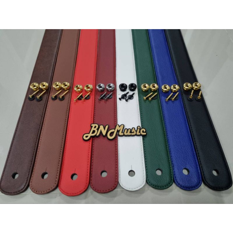 สายหิ้วลำโพง DIY งานคุณภาพหนานุ่ม ปลายโค้งพับเก็บขอบหนังได้มาตรฐาน (เจาะรูพร้อมใช้)