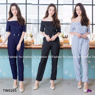 GN0285 **รบกวนสอบถามก่อนสั่งซื้อจ้า** Set 2 เสื้อเปิดไหล่ +กางเกง