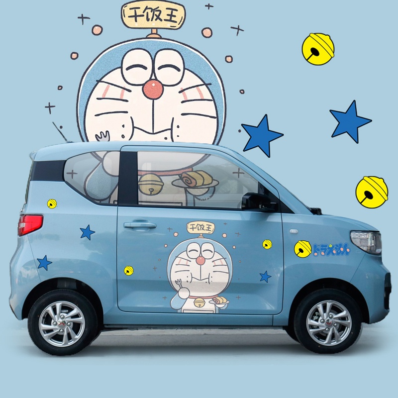 สติ๊กเกอร์ติดตัว สติ๊กเกอร์รถWuling Hongguang MINI Doraemon สติกเกอร์รถ Benben EV Kelaiwei หุ่นยนต์มดตัวน้อยแมวสติกเกอร์
