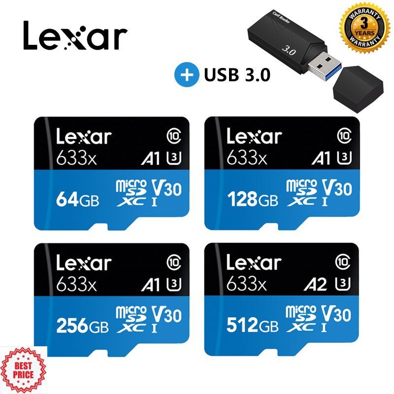 Brand New Lexar 512GB micro sd card high speed  32GB 64GB 128GB 256GB Flash Memory Card micro sd f