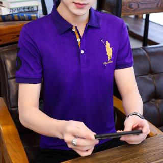 ที่มีคุณภาพสูงผลิตภัณฑ์ใหม่ฤดูร้อนใหม่เสื้อโปโลแฟชั่นธุรกิจแขนสั้นผู้ชายเสื้อยืดสบาย ๆ สีทึบ multicolor ปกท็อปส์ซูขายส่ง