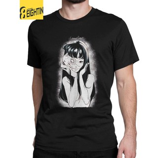 [S-5XL]เสื้อยืดJunji Ito Japan Kago Manga รองเท้าผ้าใบลําลองสไตล์ฮาราจุกุ Humor