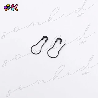 somkid เข็มกลัดซ้อนปลาย เข็มกลัดหลอดไฟ เข็มกลัดทรงน้ำเต้า มี3สี เงิน,ดำ,ทอง ไม่กินผ้า ปลายแหลม เนื้อบางกลัดง่าย