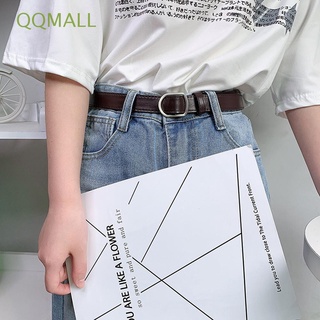 Qqmall เข็มขัดหนัง Pu หัวเข็มขัดแฟชั่นสําหรับผู้หญิงหรูหรา