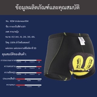 KEMALOCE แผ่นเจล 5D กางเกงปั่น ชุดชั้นในสำหรับปั่นจักรยาน โปรกันกระแทก กางเกงในจักรยาน 2024 สีดำ ชุดชั้นในจักรยาน