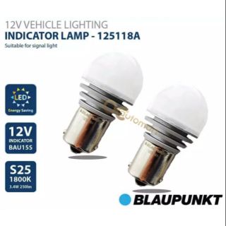 BLAUPUNKT หลอดไฟเลี้ยว รุ่น S25 LED 12V INDICATOR LAMP 1800K 125118A [2 หลอด]