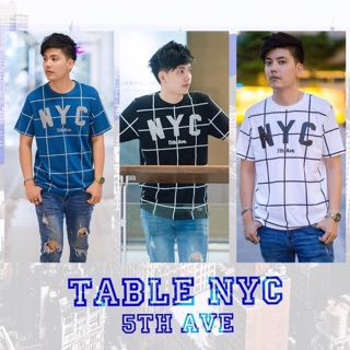 SALE!!  5th ave T-shirt เนื้อผ้านุ่ม ลายตาราง เท่ๆ