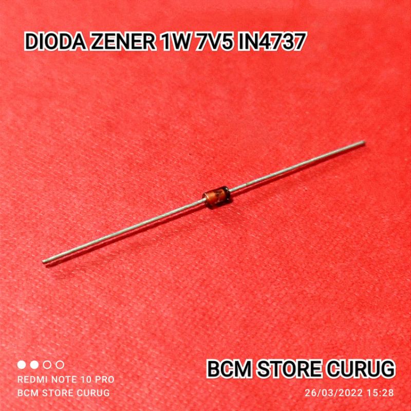 10pcs Zener ไดโอด 1W 7V5 7.5v 1N4737A IN4737A 1N4737A IN4737