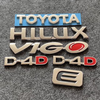 โลโก้ TOYOTA HILUX VIGO D4D E (จำนวน 6 ชิ้น)