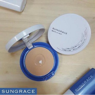 ✨แป้ง SUNGRACE WHITE UV PACT N SPF18 / PA++ แป้งผสมรองพื้นคัฟเวอร์มาร์ค ซันเกรส