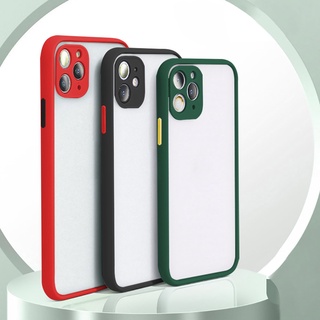 เคสกันกระแทก i11 i12 i13 Pro Max 6 6s 7 8 Plus SE 2020 SE 3 X XS Max xr 8P เคสขอบสีหลังด้าน ร่นใหม่ล่าสุด พร้อมส่งจากไทย