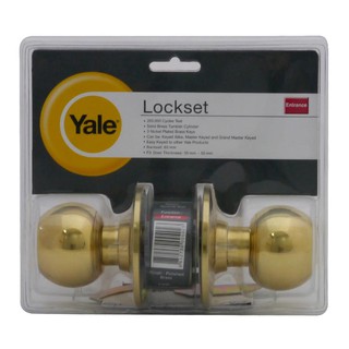 ลูกบิดทั่วไป YALE VCA52277US3 หัวกลม PB YALE KN-VCA52277US3 PB ENTRANCE KNOB