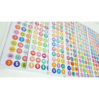 สติ๊กเกอร์กันน้ำ สีสันสดใส ABC,123,ก-ฮ