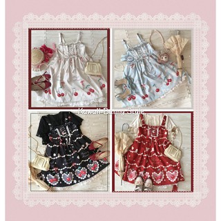 🍒เดรสโลลิต้า🍒lolita dress/เดรสน่ารักๆ💌มีเก็บปลายทาง💌ของถึงลูกค้าใน-25วัน