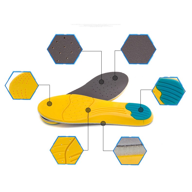 Insole Foot Careแผ่นเสริมพื้นรองเท้าเพื่อสุขภาพ ฟองน้ำรองพื้นรองเท้า 1คู่ XD-659