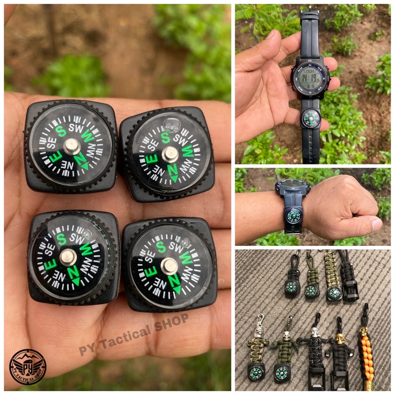 เข็มทิศขนาดเล็กใช้สำหรับใส่สายนาฬิกา  ถักใส่เชือกParacord