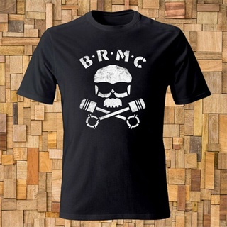 เสื้อยืด คอกลม พิมพ์ลายโลโก้รถจักรยานยนต์ Brmc Rebel ลดราคาครั้งใหญ่